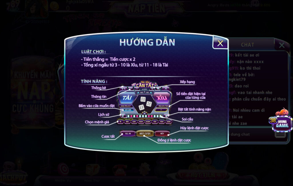 tai xiu 2 Chia sẻ luật chơi Tài Xỉu hấp dẫn cho game thủ tham gia